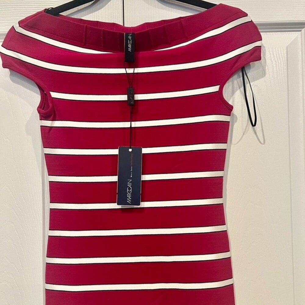 NWT! Marc Cain Stripe Stretchy Tank Top Size 1 or US XS/Small